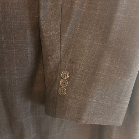 CALVIN KLEIN 3 Button Gray Sport Jacket - Mens Size 50L 100% Pure New Wool - Picture 6 of 7